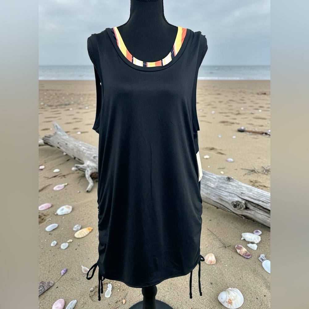 Raisins. NWT. Black Bathing-suit Cover (XS). Bathing Suit is for display only.